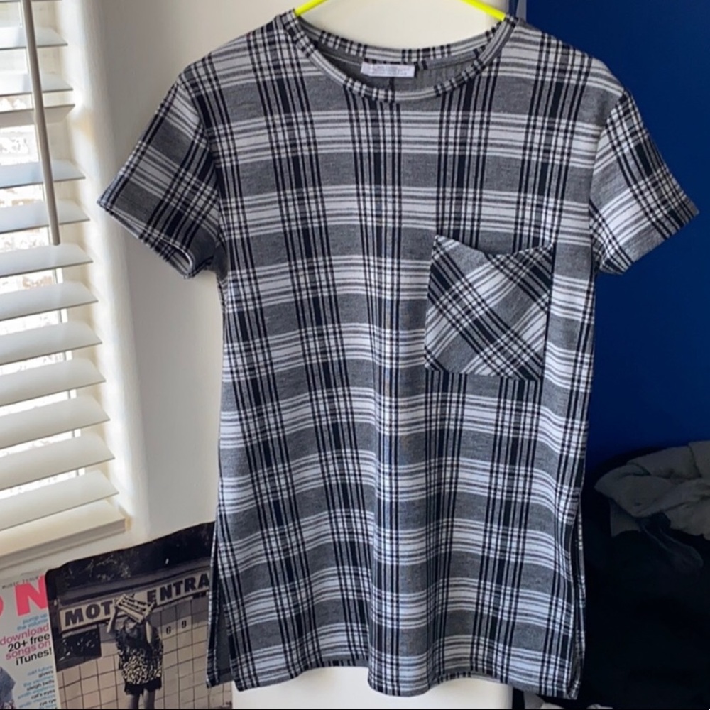 Zara plaid top size small